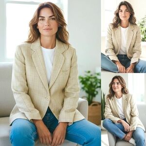 GIORGIO ARMANI A Milano Borgonuovo 21 Plaid Blazer Made In Italy One Button